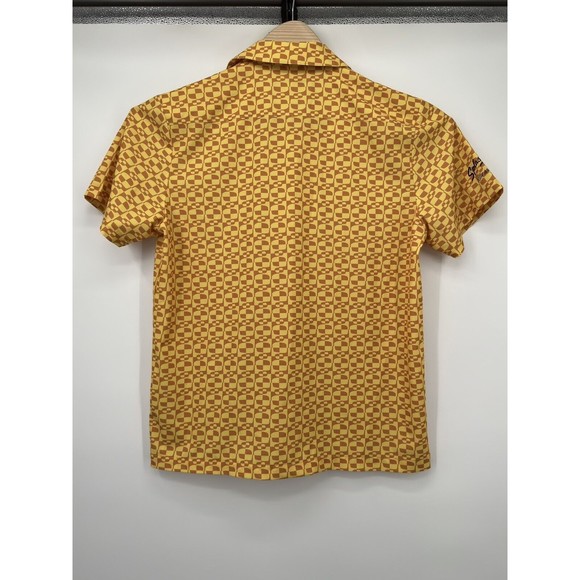 BYLT‎ Polo premium basics, Paloma shirt,L Short Sleeve  all over print Stretch - Picture 2 of 7